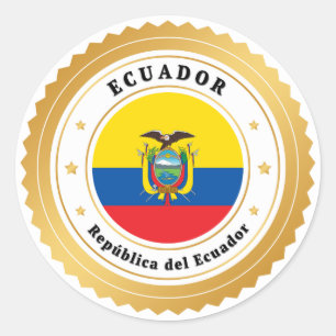 República del Ecuador Classic Round Sticker