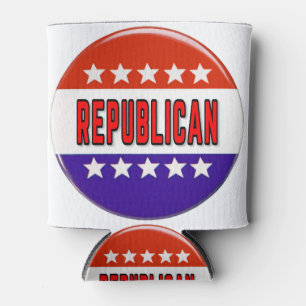 Republican Button Can Cooler