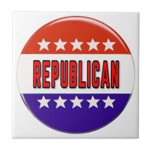 Republican Button Ceramic Tile