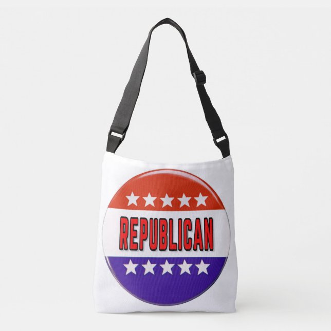 Republican Button Crossbody Bag (Front)
