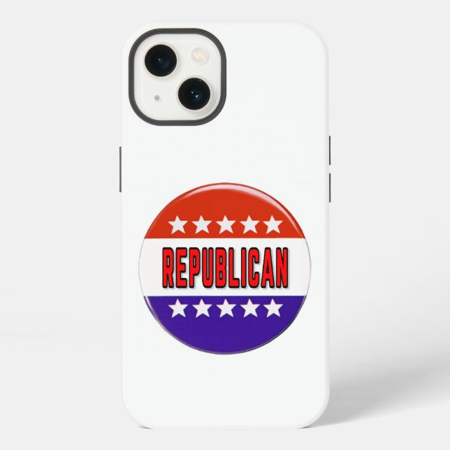 Republican Button iPhone Case (Back)