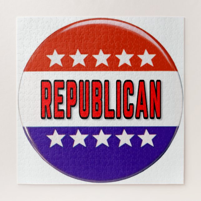 Republican Button Jigsaw Puzzle (Vertical)
