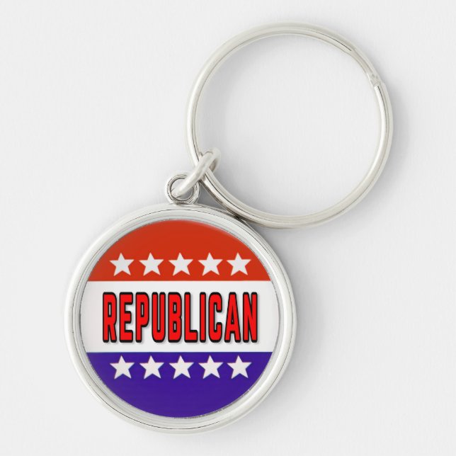 Republican Button Key Ring (Front)