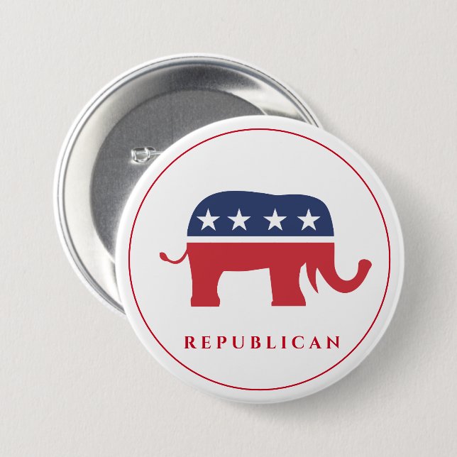 Republican Button Pin (Front & Back)