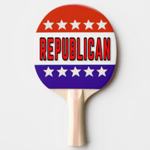 Republican Button Ping Pong Paddle