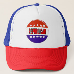 Republican Button Trucker Hat