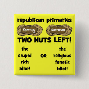 republican candidates 15 cm square badge