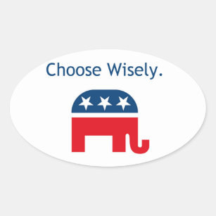 Republican Car Decal Oval Sticker
