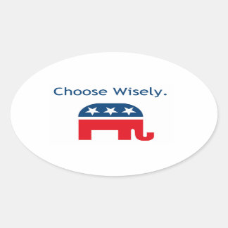 Republican Car Decal Oval Sticker