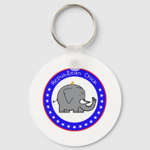 republican chick key ring
