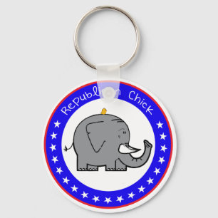 republican chick key ring