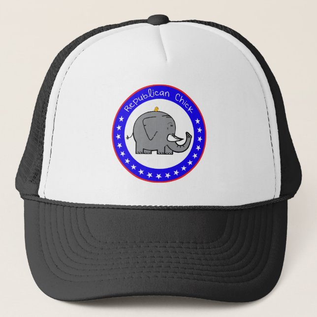republican chick trucker hat (Front)