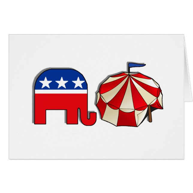 Republican Circus Elephant and Tent (Front Horizontal)