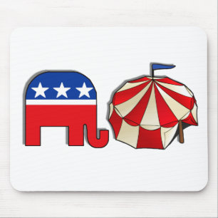Republican Circus Elephant and Tent Mouse Pad