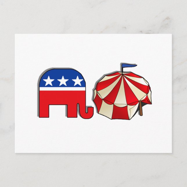 Republican Circus Elephant Postcard (Front)