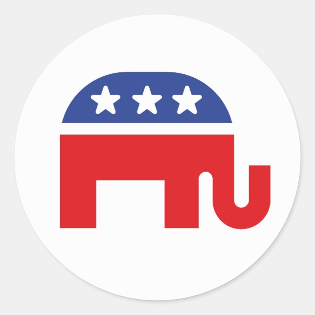 Republican Classic Round Sticker (Front)