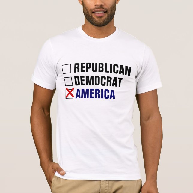 REPUBLICAN DEMOCRAT AMERICA T-Shirt (Front)
