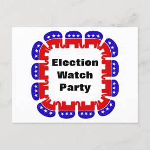 Republican Election Watch Party Postcard
