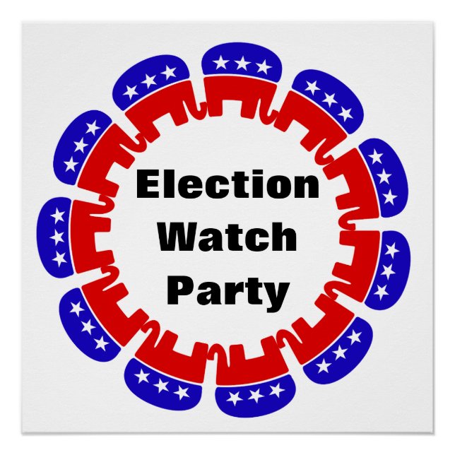 Republican Election Watch Party Poster (Front)