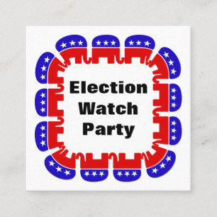 Republican Election Watch Party Square Business Card