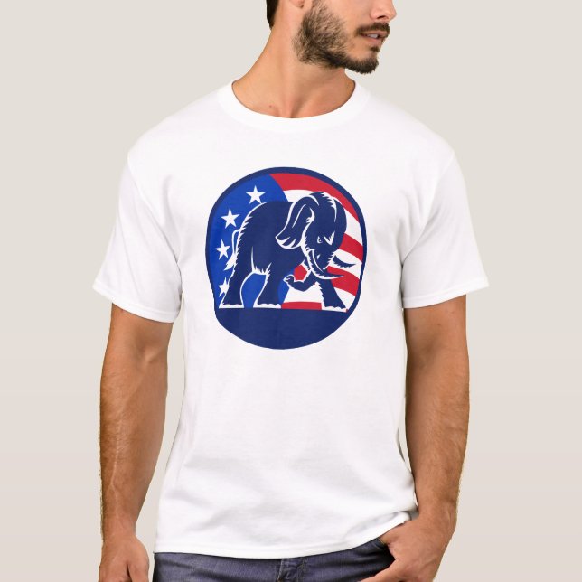 Republican Elephant Flag T-Shirt (Front)