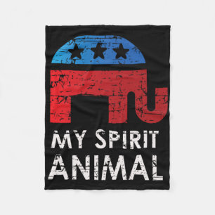 Republican Elephant Fleece Blanket