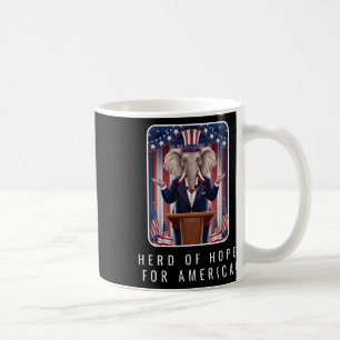 Republican Elephant Herd Of Hope For America Funny Coffee Mug