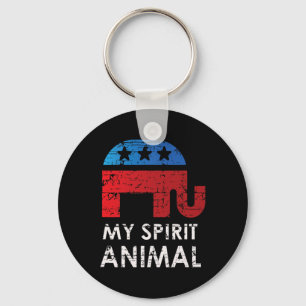 Republican Elephant Key Ring
