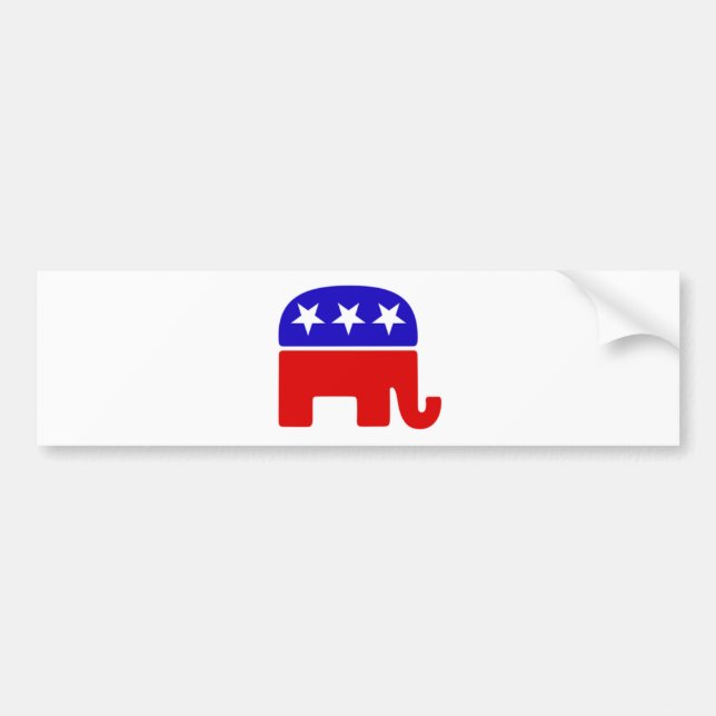 Republican Elephant Logo Bumper Sticker (Front)