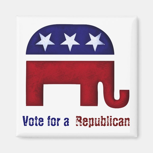 Republican elephant logo magnet (Front)
