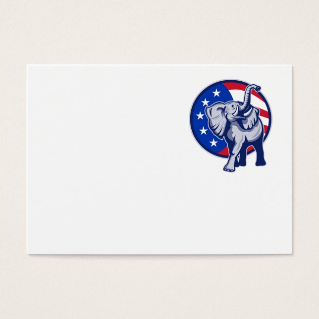 Republican Elephant Mascot USA Flag (Front)