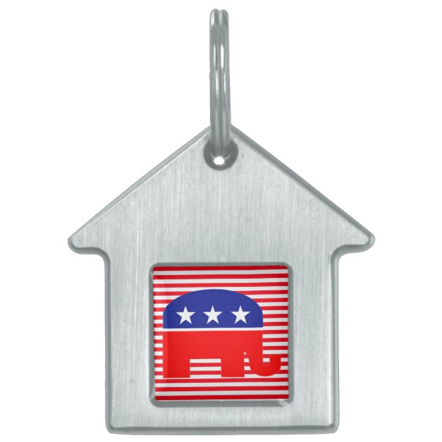 republican elephant pet tag (Front)