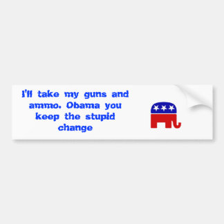 Republican-elephant, Republican-elephant, I'll ... Bumper Sticker