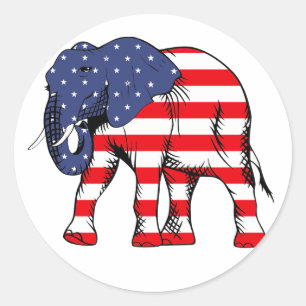 Republican Elephant Republican Party Vote Republic Classic Round Sticker