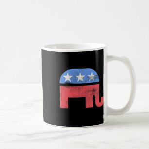 Republican Elephant Retro Style Pro American Patri Coffee Mug