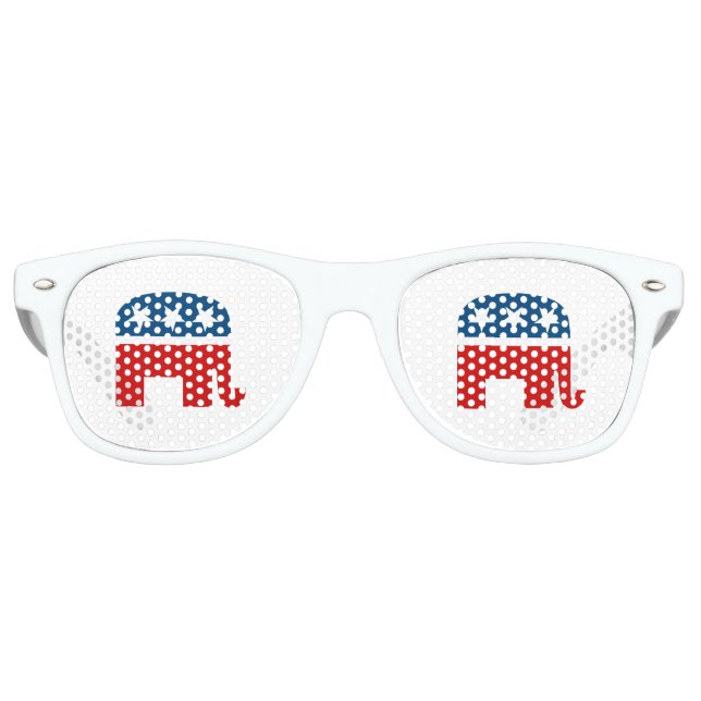 Republican Elephant Retro Sunglasses (Front)
