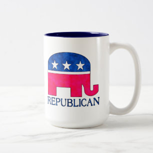 REPUBLICAN ELEPHANT Two-Tone COFFEE MUG