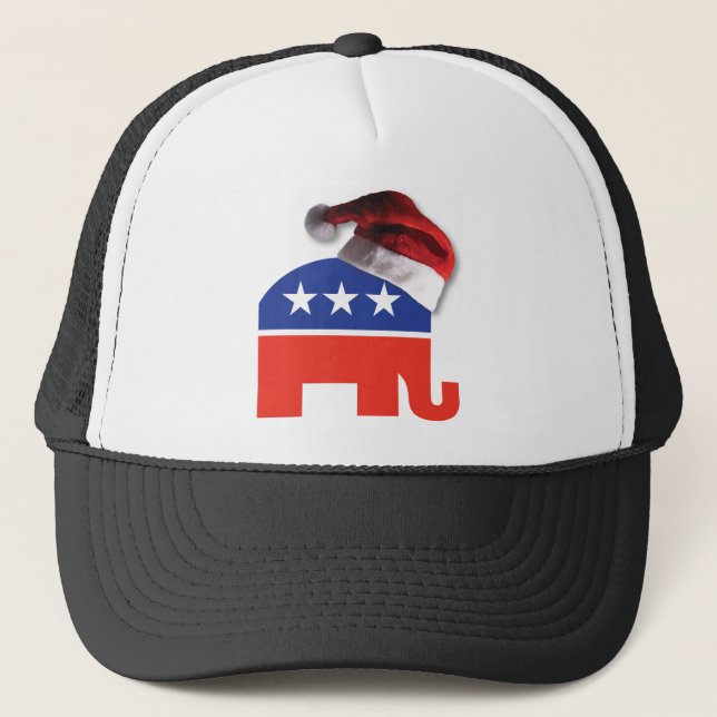 Republican-Elephant-XMAS Trucker Hat (Front)
