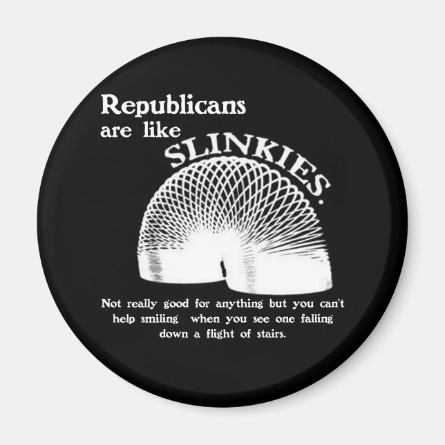 Republican Falling Down the Stairs Magnet (Front)