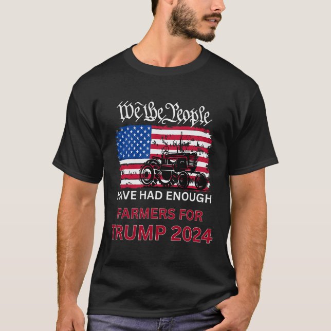 Republican Farmers For Trump 2024 We The People  T-Shirt (Front)
