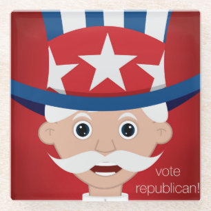 Republican Glass Coaster