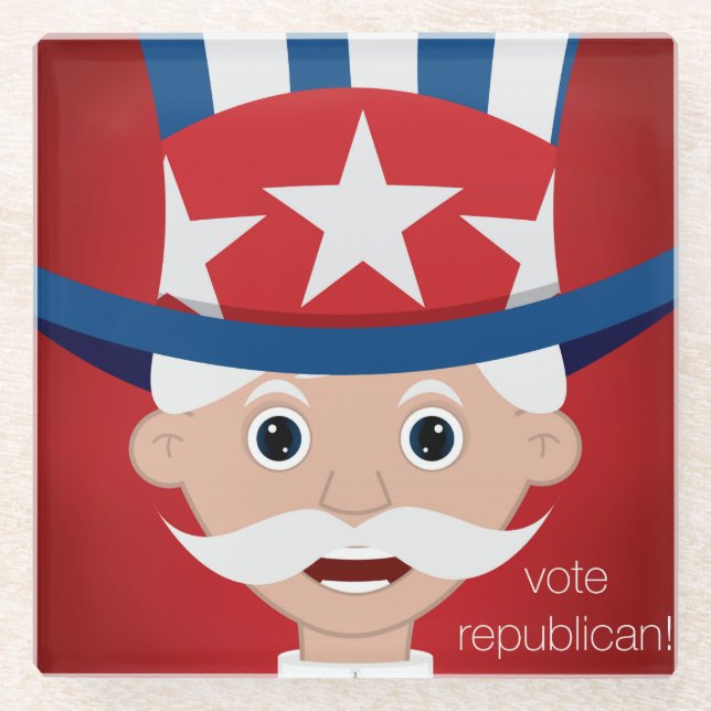 Republican Glass Coaster (Front)