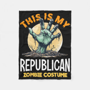 Republican Halloween Zombie Matching Costume  Fleece Blanket