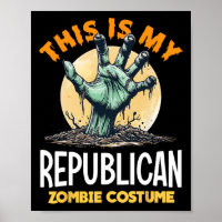 Republican Halloween Zombie Matching Costume 