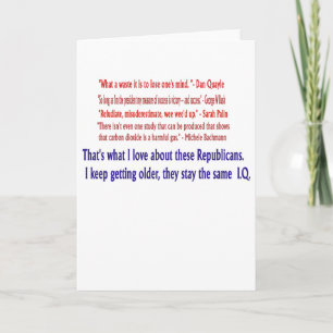 Republican I.Q. Greeting Card