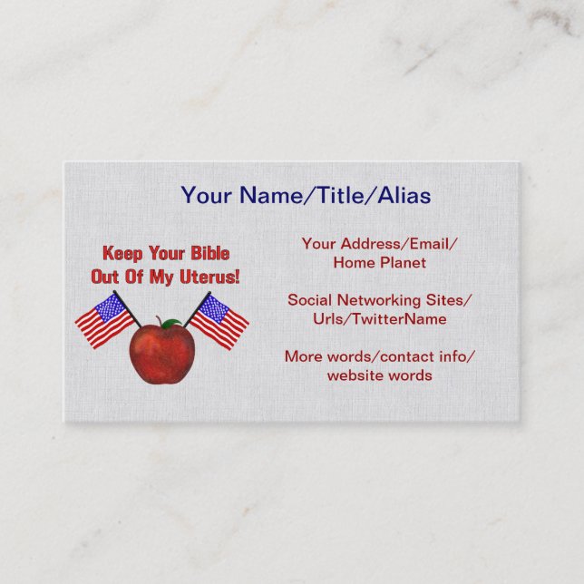 REPUBLICAN MOLESTORS BUSINESS CARD (Front)