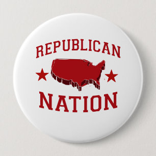 REPUBLICAN NATION 10 CM ROUND BADGE