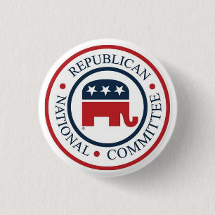Republican National Committee Logo 3 Cm Round Badge