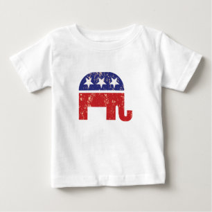 Republican Original Elephant Distressed Tan Baby T-Shirt