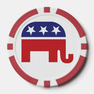 Republican Original Elephant Poker Chips
